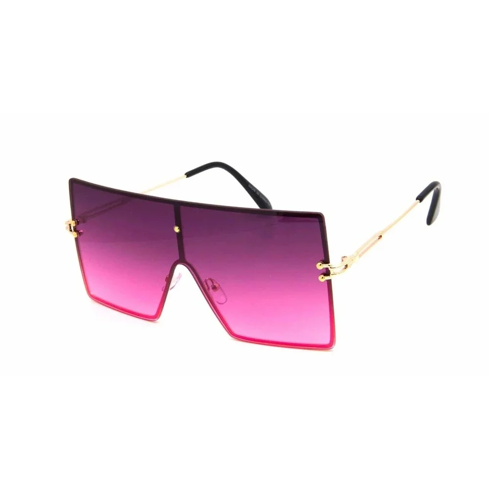 Bold Oversized Square Women Sunglasses Featuring Trendy Dark Cherry Lenses Gafas